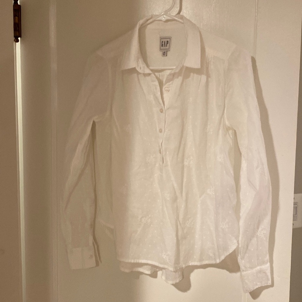 White cotton blouse. Lightweight.